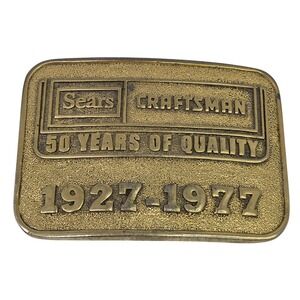 VTG Craftsman Brass Belt‎ Buckle Sears 1927–1977 50 Years of Quality - rare